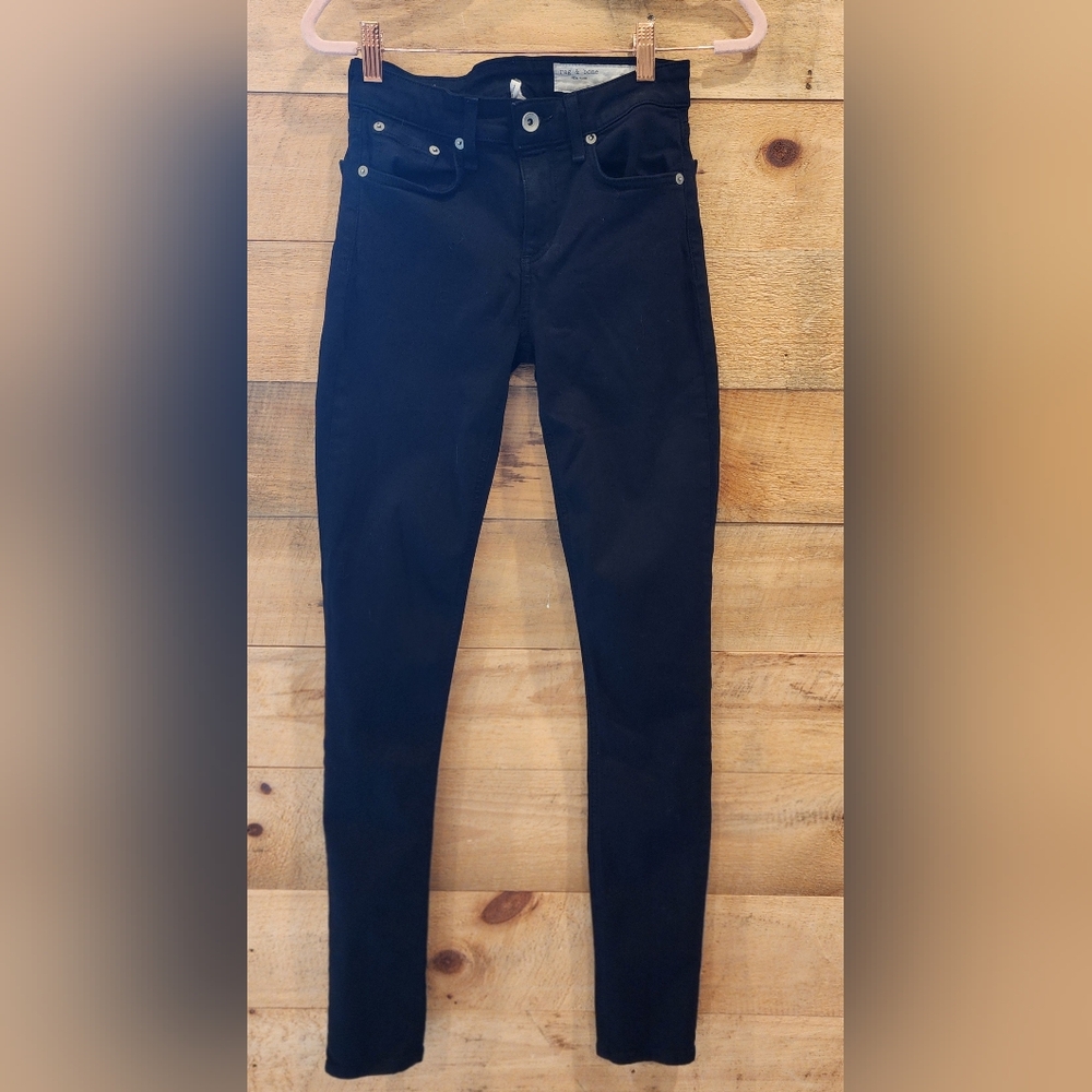 rag & bone Women’s Black High-Rise Skinny Jeans